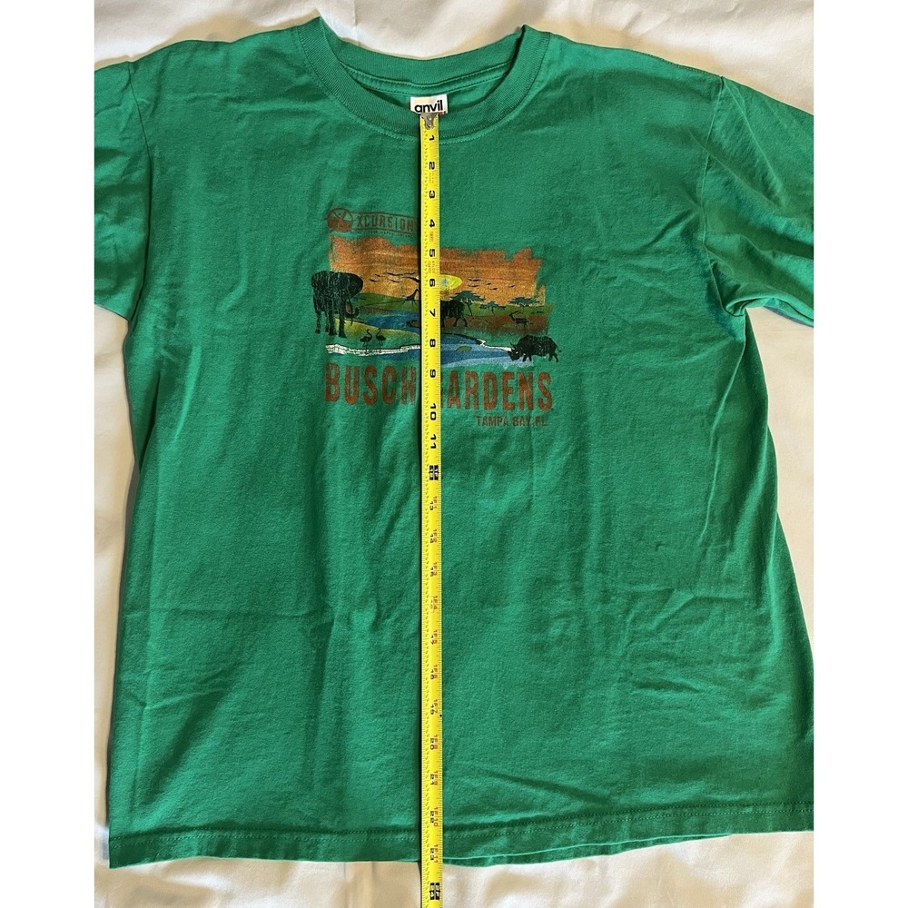 Vintage Busch Gardens T Shirt Graphic Safari Excursion Tampa FL Green M - Picture 4 of 16